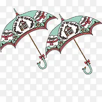 漂亮的复古小花伞