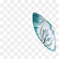 兰花手绘中国风油纸伞