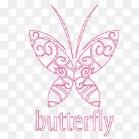 蝴蝶粉色装饰图案