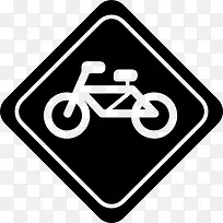 生态自行车交通信号图标