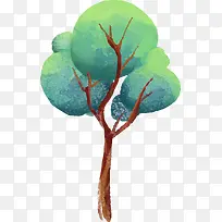 卡通手绘植物装饰插画