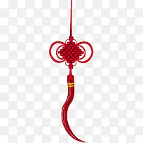 新年红色中国结挂饰