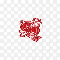 灯笼剪纸