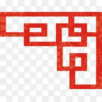 中国红边框装饰