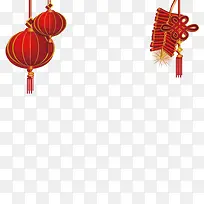 矢量灯笼炮竹