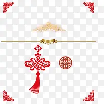 新年装饰花纹中国结