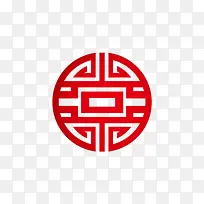 中国古典红色图案花纹