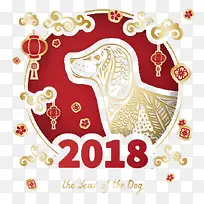 狗年剪纸