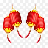 中国风喜庆红色灯笼装饰图案