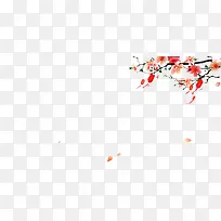 红色中国风花枝灯笼