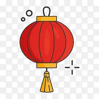 手绘红色大灯笼