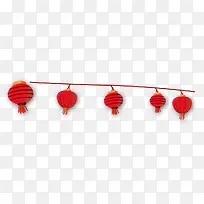 红色灯笼节日元素