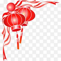 红色手绘灯笼