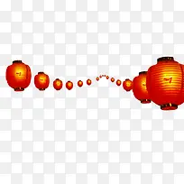 中国风春节红色灯笼素材