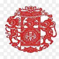 双喜吉祥图