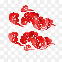 卡通简约祥云装饰广告设计