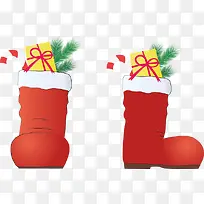 红色圣诞节装饰袜子