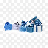 蓝色圣诞礼盒