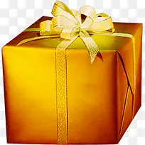金色礼物包装礼盒高清素材背景素材