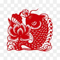 矢量剪纸鱼
