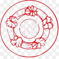 中国风花纹传统文化镂空剪纸素材
