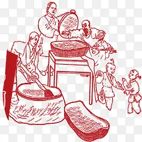 中国风剪纸