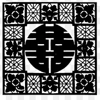 中国风双喜传统文化艺术镂空剪纸