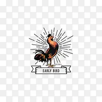 矢量公鸡打鸣