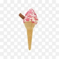 粉色冰淇淋产品实物