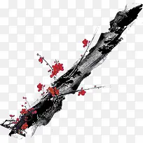 水墨梅花背景设计