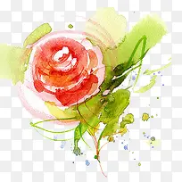 水彩抽象艺术花卉图案