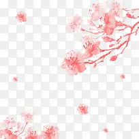 粉色水彩花卉装饰图案