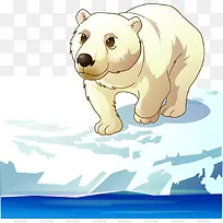 矢量手绘北极熊