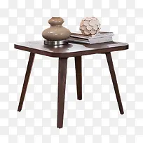 棕色木质书桌元素