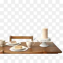 日式复古实木桌子