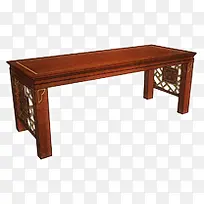 中国风棕色木桌子