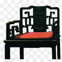 中国风黑漆椅子