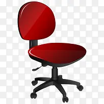 红色椅子红色商务人物图标