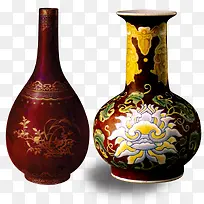 中国风古典画瓶素材