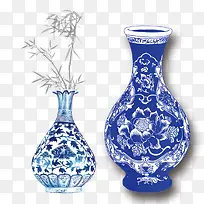 青花瓷花瓶免抠图素材