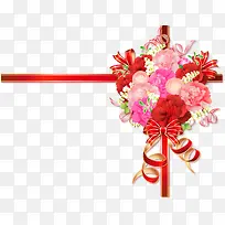 矢量手绘花朵边框