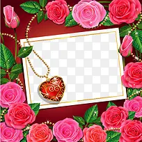 玫瑰花画框