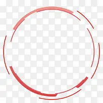 红色简约圆圈边框纹理