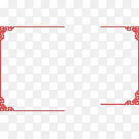 红色中国风边框相框