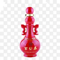 红色瓶装天猫酒效果摄影