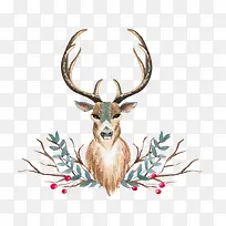 卡通可爱动物海报设计装饰小鹿