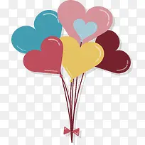 彩色爱心情人节气球