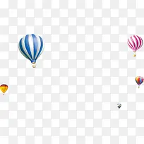 彩色缤纷漂浮热气球