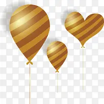金色条纹气球