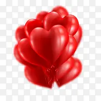 红色浪漫爱心气球装饰图案